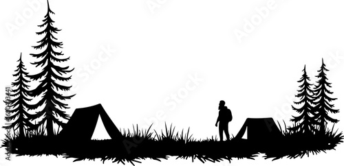 hiking, man  mountains, nature, forest,  vector bundle