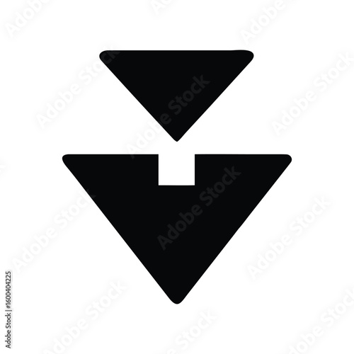 Black and White Merging Triangles Design