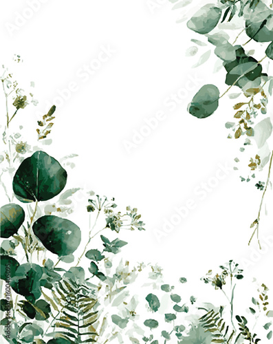 Watercolor wildflower floral vector