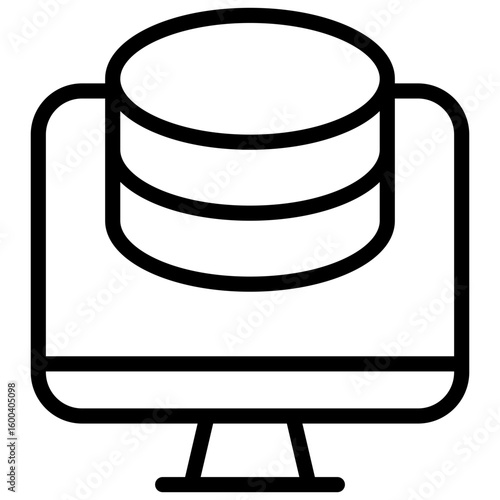 Online Databases  line icon