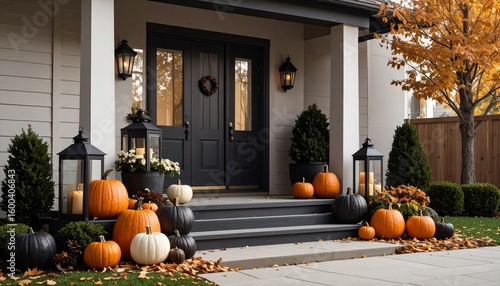 Autumn Home Decor: Pumpkins and Lanterns
