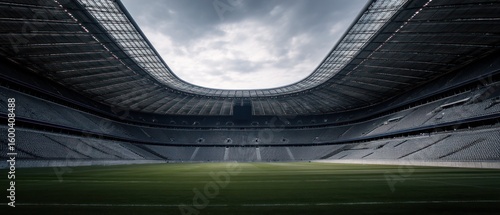 Allianz Arena: A Colossal Stadium Under a Cloudy Sky