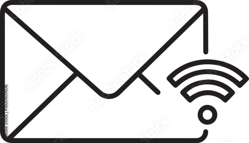 Envelope with Signal Icon