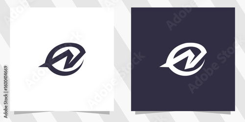 letter n logo design vector