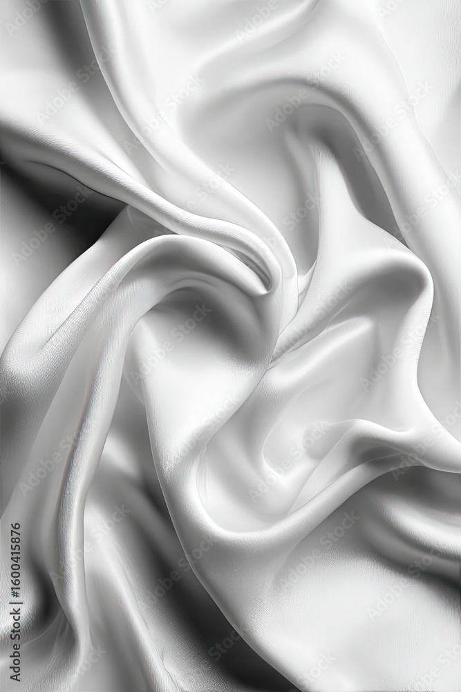 Obraz premium Closeup View Of White Satin Fabric