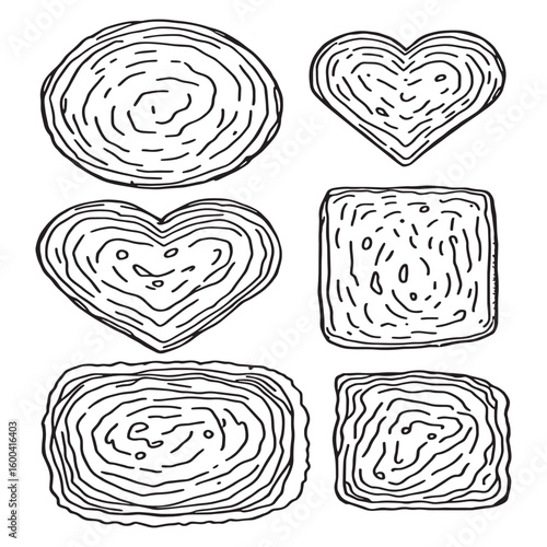 Salami line art; savory cured meat inspiring appetite