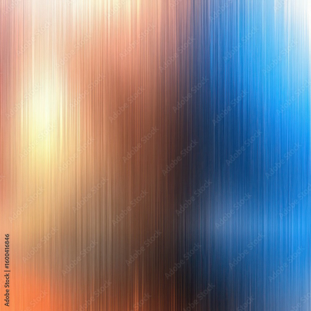 Fototapeta premium Abstract background with vertical blue and orange gradient lines. Dynamic texture for presentation, banner, digital design.