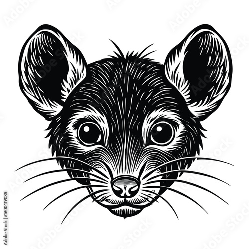 vector illustration of a rat