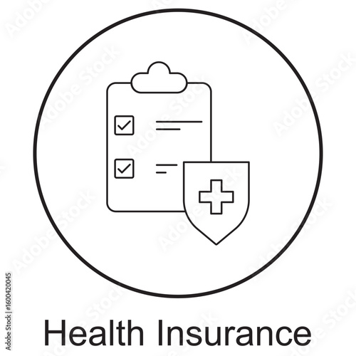 Health Insurance icon, Protect Your Future Choose the Right Health Insurance Plan, Comprehensive Coverage, Peace of Mind Your Health, Insured, vector