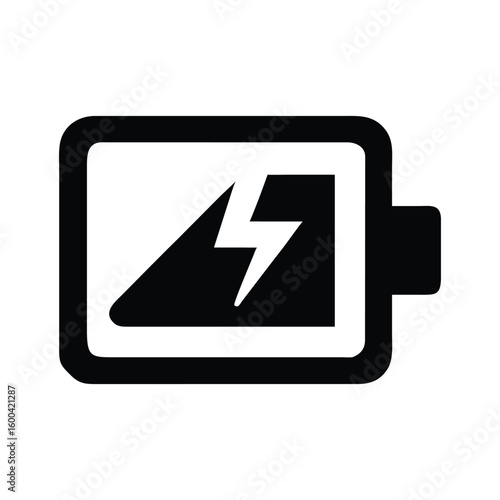 Urgent Low Battery Icon, Critical Situation