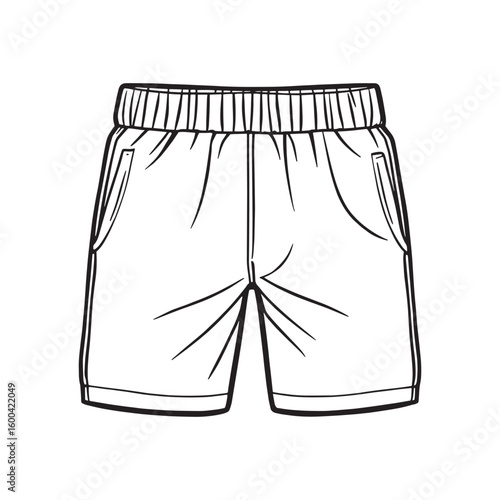 Soccer shorts line art stylish design for athletes