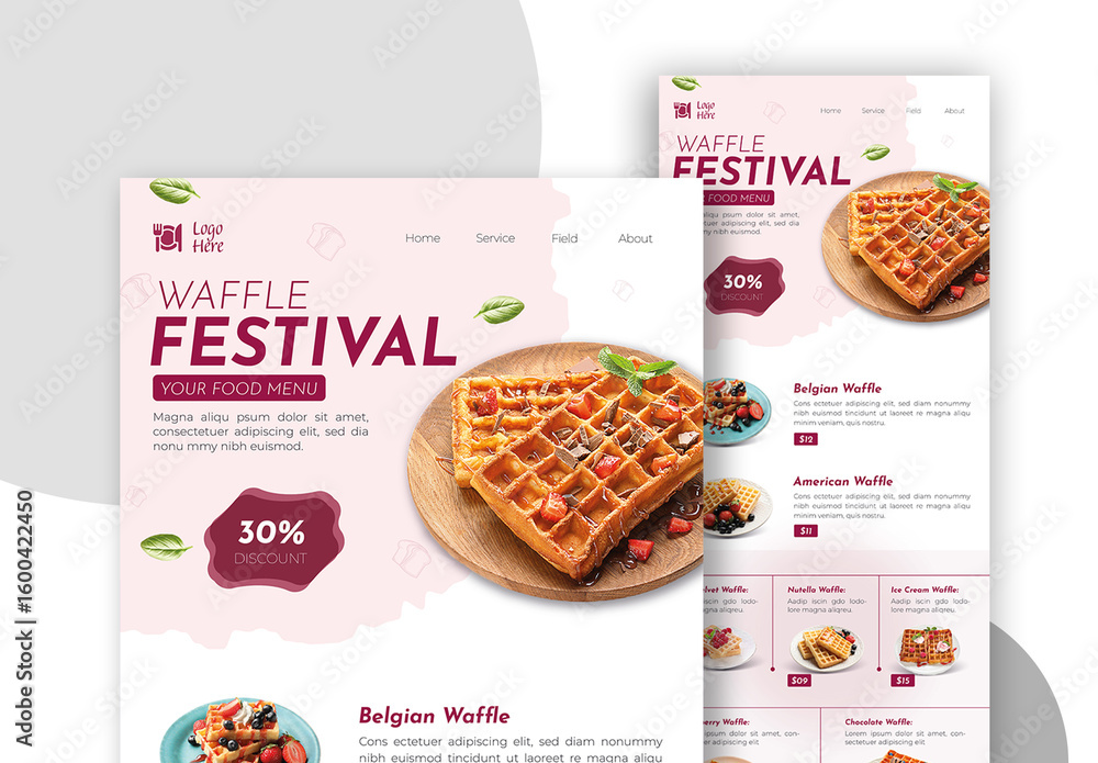 foodie email template | unlayer Images High Quality... Modern Food Email Newsletter Template Layout Stock Template | Adobe Stock