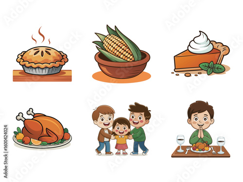 Festive harvest feast with family and seasonal foods Thanksgiving autumn