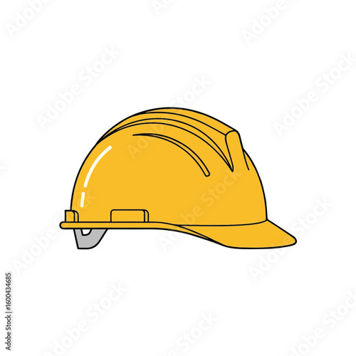 yellow helmet isolated on white