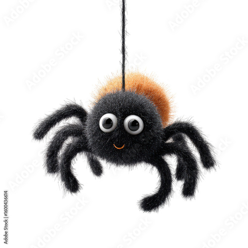 Cute Fuzzy Cartoon Spider