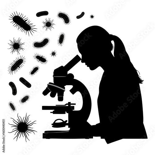 vector illustration of microscope