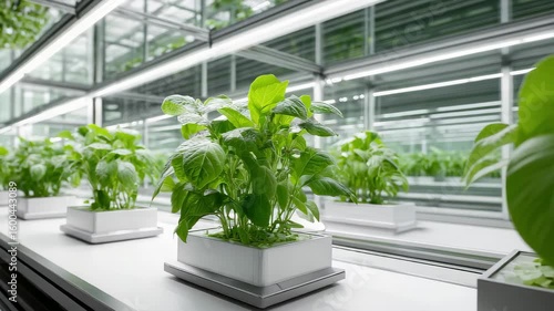 Futuristic Indoor Plant Factory Full of Technology