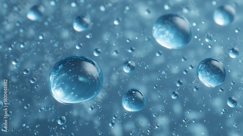 Wallpaper Mural A blue background with many small water droplets scattered throughout Torontodigital.ca