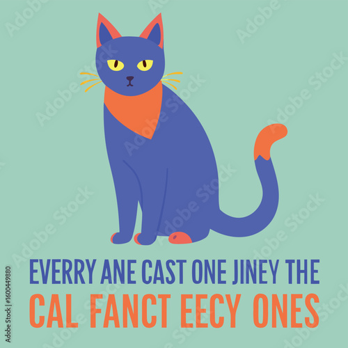 Cat from the streets showing strength and charm in a bold art style colour Art Vector illustration