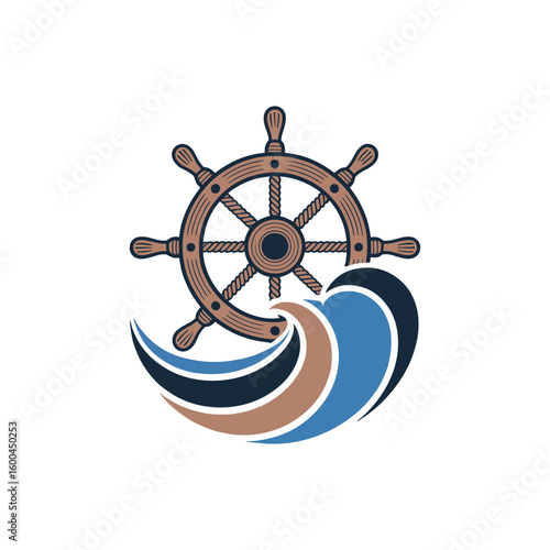 Modern and minimalist vector and abstract logo Unique boat anchor logo