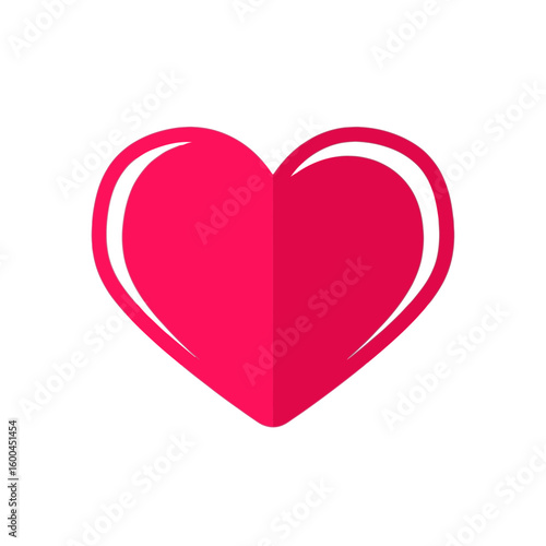 Vibrant pink heart symbol conveying love, health, and passion, perfect for romance and wellness campaigns