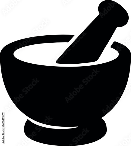 Mortar and Pestle vector silhouette design