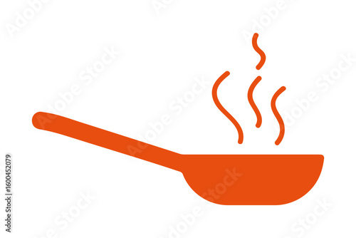 Frying Pan with Steam Illustration