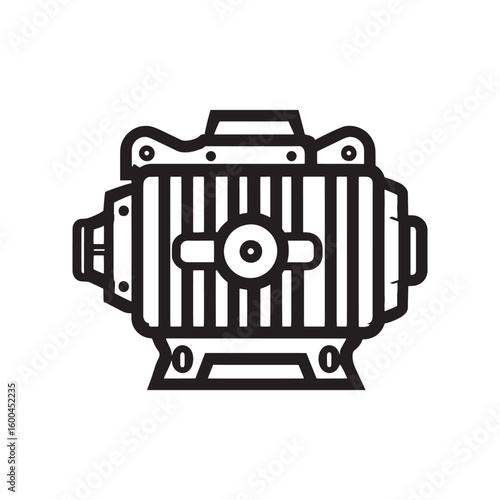Alternator line art Innovative design for modern car engines