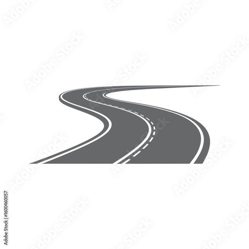 Modern and minimalist vector and abstract logo Unique road logo