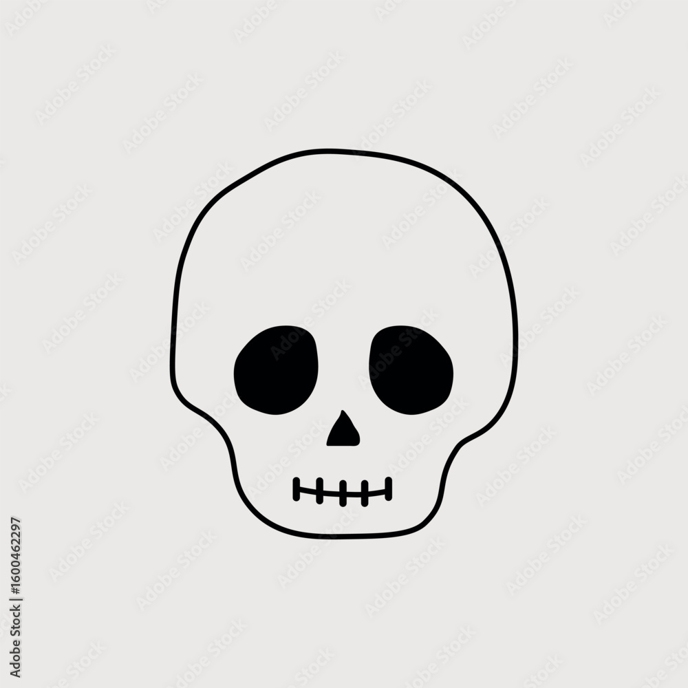A vector illustration of a human skull and crossbones, a classic symbol of danger, death, or pirate lore, ideal for Halloween or tattoo designs A vector illustration of a human skull and crossbones, a classic symbol of danger, death, or pirate lore, ideal for Halloween or tattoo designs