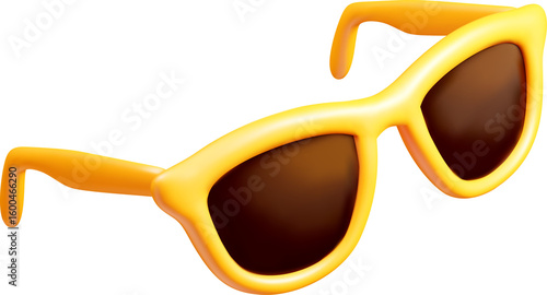 Stylish 3D Sunglasses in Bold Yellow Color