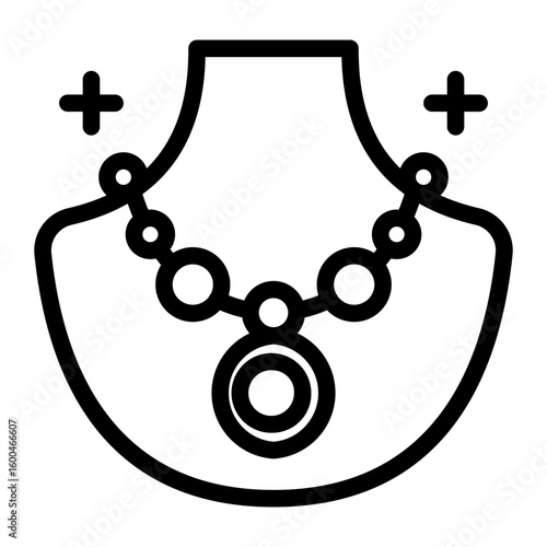 This Necklace icon is suitable for prom, school party, etc.