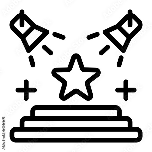 This Stage Spotlight icon is suitable for prom, school party, etc.