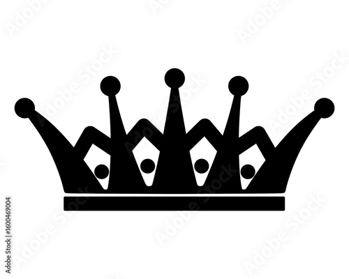 Royal crown kind and queen silhouette element