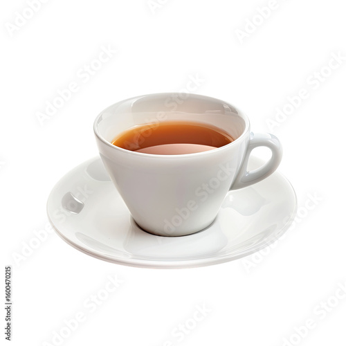 Wallpaper Mural White ceramic teacup and saucer filled with light brown liquid Torontodigital.ca