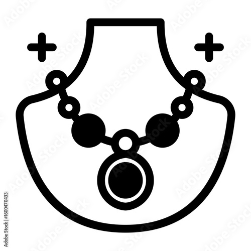 This Necklace icon is suitable for prom, school party, etc.