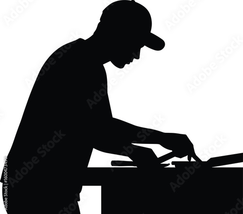 Silhouette of pliers tool, hand tool icon, mechanical grip instrument, black vector illustration, construction equipment, repair tool design, isolated