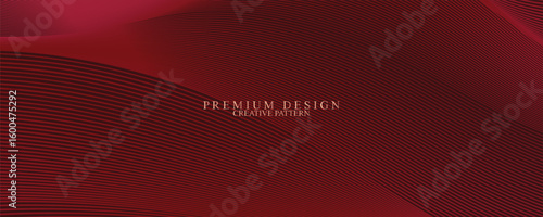 Contemporary technology cover design set. Luxury background with red line pattern (guilloche curves). Premium vector tech backdrop for business layout, digital certificate, formal brochure template