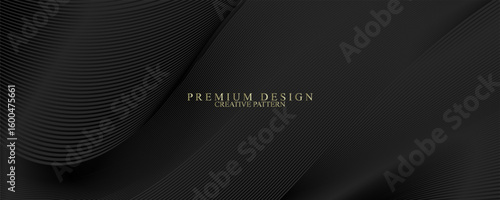 Abstract cover design set. Black vector pattern for business layout, brochure template