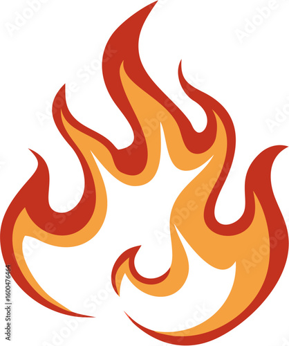 Fiery horse and flames in tribal vector art design