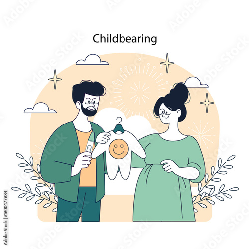 Milestone. Flat Vector Illustration