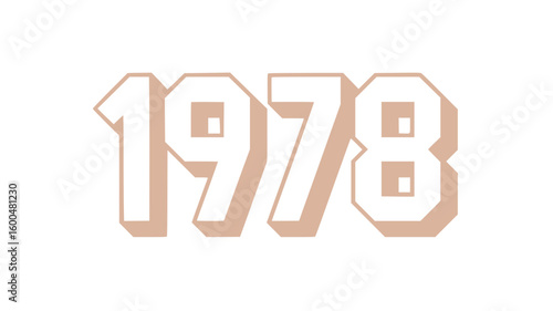 1978 Retro Year Number Design.