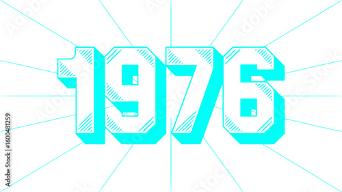 1976 Retro Year Design.