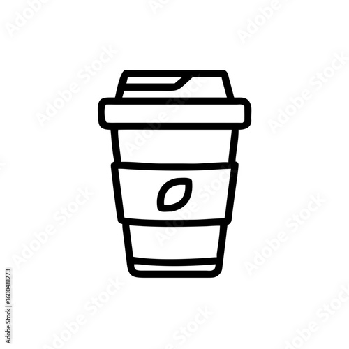 Vector illustration of a disposable coffee cup for café branding and takeaway beverage design