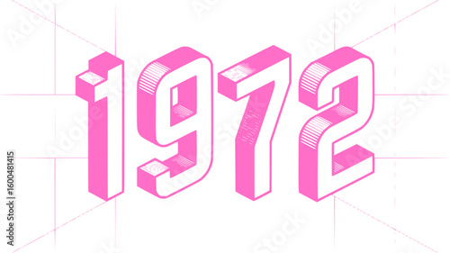 1972 Retro Isometric Design.