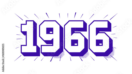 1966 Retro Vintage Year Design.