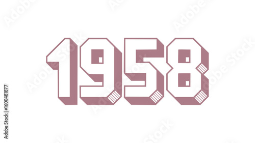 1958 Retro Year Design.