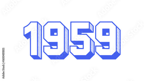 1959 Retro Number Design.