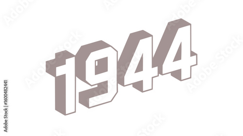 1944 Year Number Design.