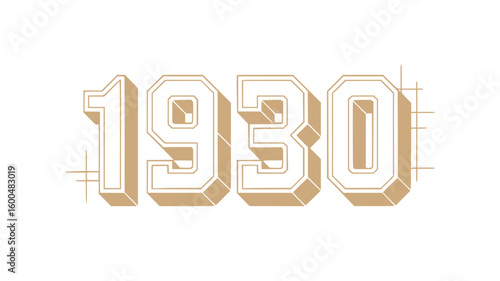 1930s Retro Number Design.